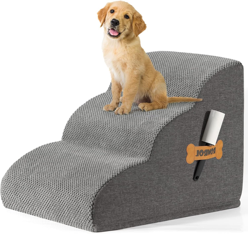 Romrol Dog Stairs Ramp for Beds Couches, Extra Wide Pet Steps Durable - Picture 9 of 12