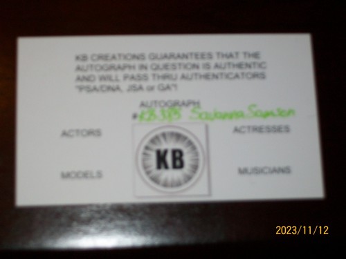 SAVANNA SAMSON "ADULT ACTRESS VIVID GIRL" SIGNED AUTOGRAPHED 3X5 INDEX CARD #385 - Picture 3 of 3