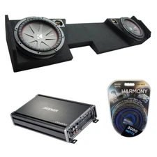 2014 - UP Chevy Silverado Double Cab Kicker CompR CWR10 Dual 10 Sub Box CX1200.1