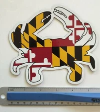 Maryland FLAG Blue Crab Car Refrigerator OUTDOOR Safe 30mil Magnet 5.5" x 5"