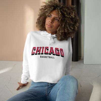 Crop Sudadera De Los Bulls Mujer SUDADERA CON GORRO NBA CHICAGO