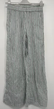 House Of Sunny Pajama Style Wide Leg Pants W/ Side Poppers In Stripe Co-Ord Sz 0