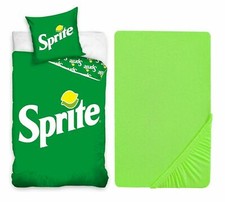 Sprite Einzelbett-Set Bettbezug 160 x 200 cm, Kissenbezug, Bettwäsche Eck Baumwolle