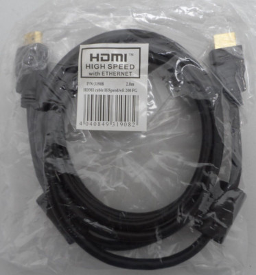 wentronic High Speed HDMI Kabel mit Ethernet vergoldet 2 m Schwarz HDMI -S