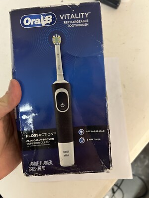Oral-B Vitality FlossAction Electric Rechargeable Toothbrush Adult Black CHARGER