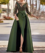 Lace Appliques Mother Of The Bride Dress For Wedding Sequins Beads Satin Gown