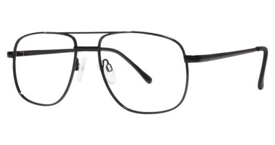MODERN OPTICAL COMMANDO MEN'S  EYEGLASSES 58-18-150 BLACK. SOFT CASE INCLUDED.