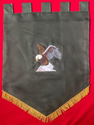Freimaurer Adler Royal Arch Kapitel Banner gedruckt Gold Zopf Fransen 36''x48''
