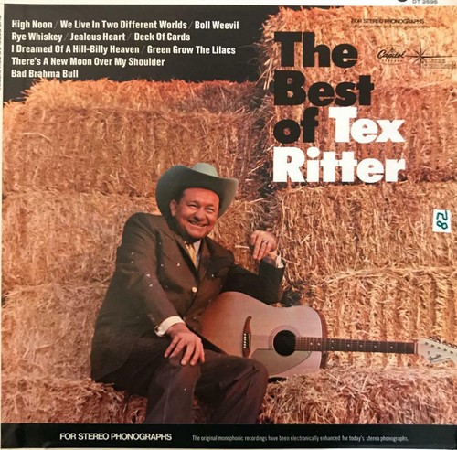 Tex Ritter Hand Signed Autographed LP Album