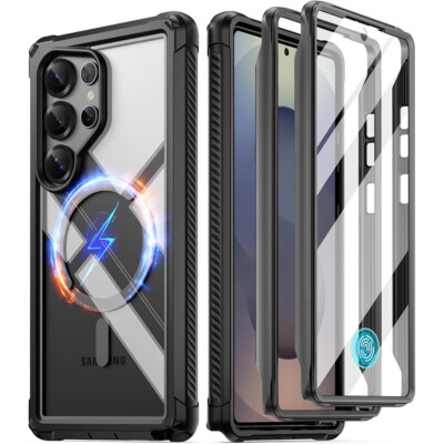 For Samsung Galaxy S25 Ultra S25 Plus Case Poetic MagPro Built-in Screen Cover