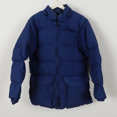 Vintage 80s Holubar Down Puffer Jacket 70s Blue Mens Small Boulder Colorado