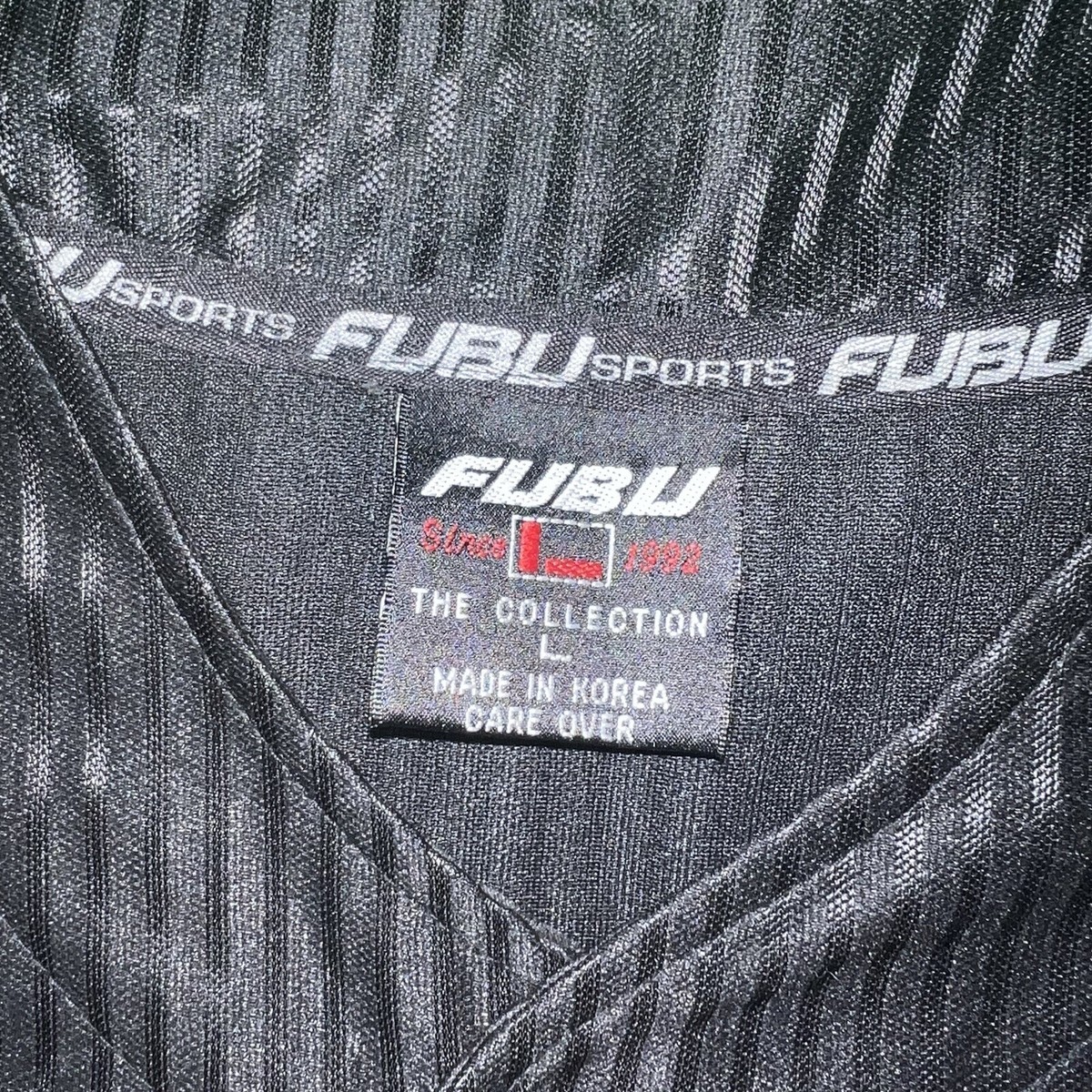 Vintage 90s Black And Gold FUBU 05 League Button Up Baseball