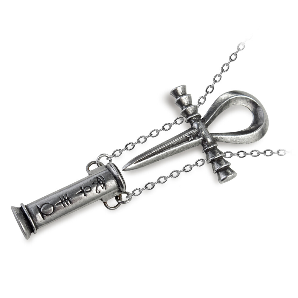Alchemy Gothic Ankh of the Dead Necklace Hidden Dagger Fine