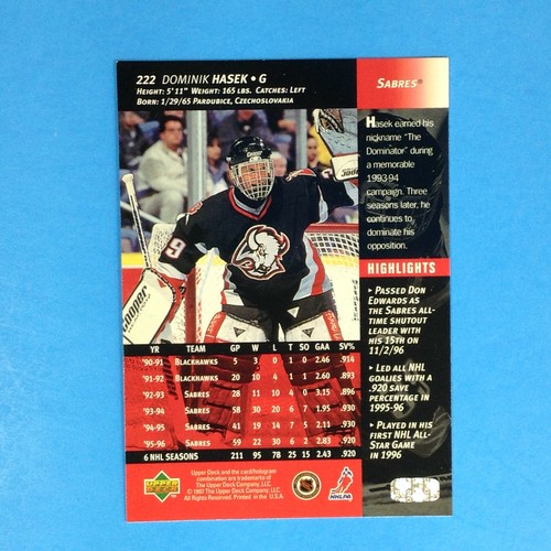 1996-97 Upper Deck #23 #43 #61 #63 #108 #121 #211 222 240 256 299 321 347 U-PICK - Bild 44 von 74
