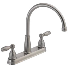 Delta Foundations 2-Handle Kitchen Faucet Stainless-Certified Refurbished