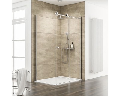 Duschtür mit Seitenwand mit Schiebetür SCHULTE MasterClass ExpressPlus 90 x 120 