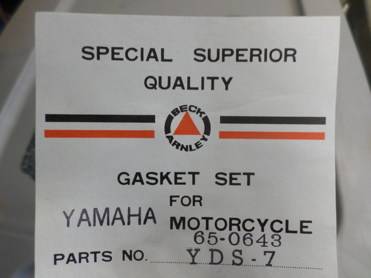 NOS Special Superior Gasket Set Fits: Yamaha 70-74 YDS7 250CC 65