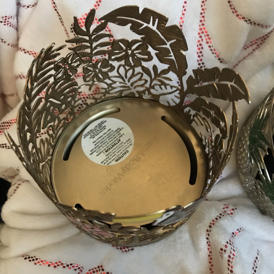 Bath & Body Works Toucan And Pineapple Pedestal Candle Holder 3 Wick