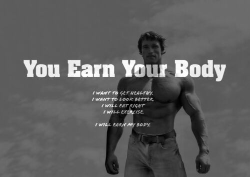 Arnold 13 Schwarzenegger Motivation Américain Acteur Modèle Bodybuilder NEUF - Photo 1/1