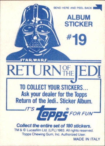 Star Wars ROTJ Trading Card Sticker Album Complete Your Set You Pick 1983 Topps - Bild 39 von 355