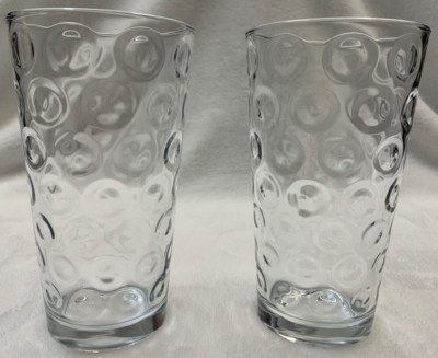 Pasabahce Dot Optic Circle 16 Oz Clear Glass Tall Tumbler