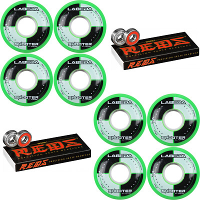 Labeda Shooter Inline Hockey Räder Set - 72mm & 80mm GARO Für Innen/Außen, Griffig & Langlebig