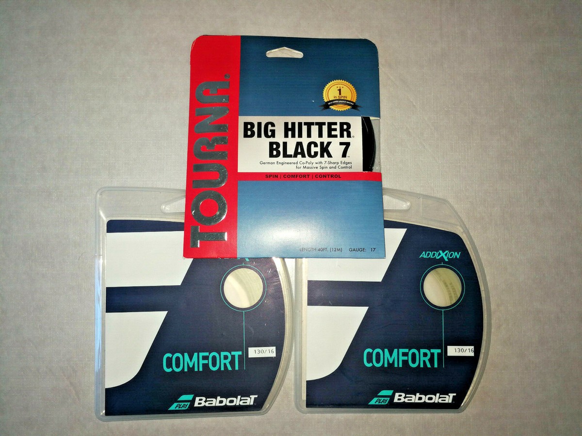 Babolat Addixion Multifilament 16g/1.30 (x2), Tourna Big Hitter