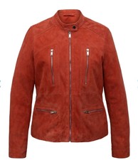 Hidepark- Jane: Women’s Coral Suede Jacket , Size M - 10/12 Rrp £179