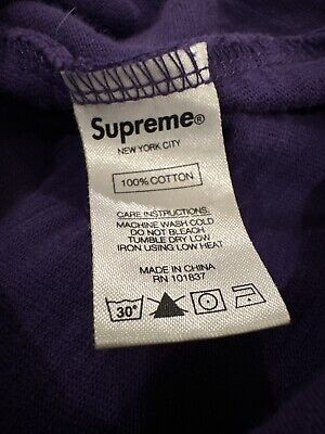 Supreme Small Box Logo Medium Short Sleeve Tee Purple Size M Supreme Small Box Logo Medium Short Sleeve Tee Purple Size M