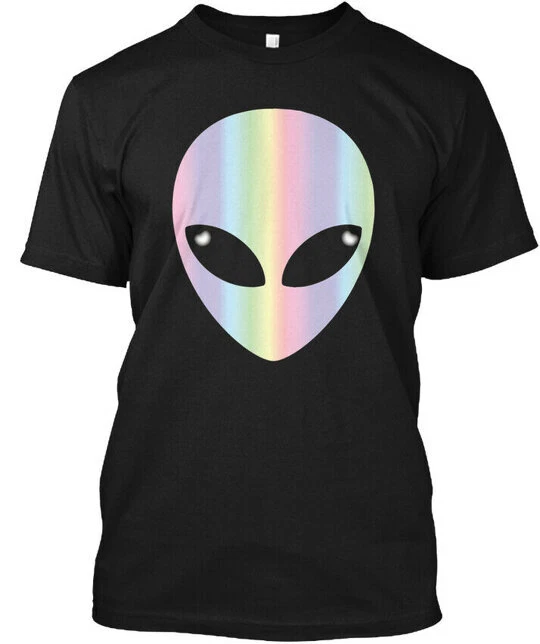 Fun Alien Head T holographic Glow Effe T Shirt eBay