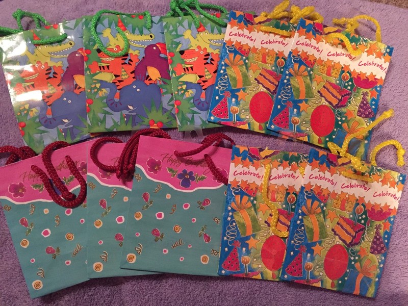 Birthday Gift Bags Lot Of 10