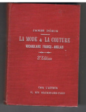 DÖRIG - LA MODE ET LA COUTURE VOCABULAIRE FRANCO-ANGLAIS LIVRE ANCIEN
