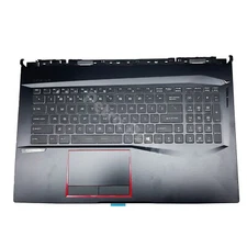 For MSI GE75 Black Palmrest Backlit US Keyboard No Touchpad 3077E2C213Y Top Case