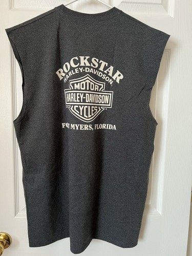 Harley Davidson Tank Top Shirt XL Biker Motorrad Fort Myers Florida. Grau Neu mit Etikett - Bild 2 von 5