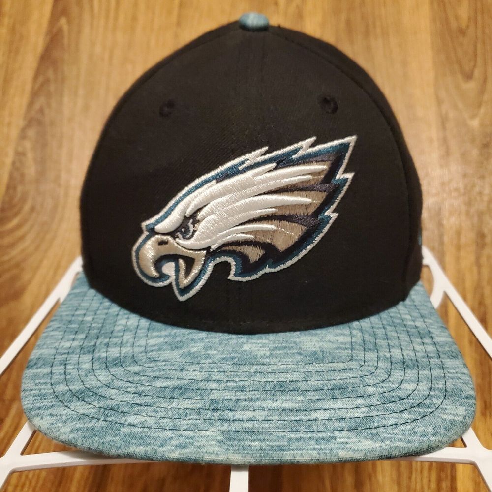 Men's New Era Black Philadelphia Eagles Super Bowl Ring 9FIFTY A-Frame Adjustable Hat