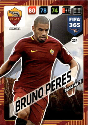 2018 Panini FIFA 365 ADRENALYN CARD # 234 Bruno Peres Roma