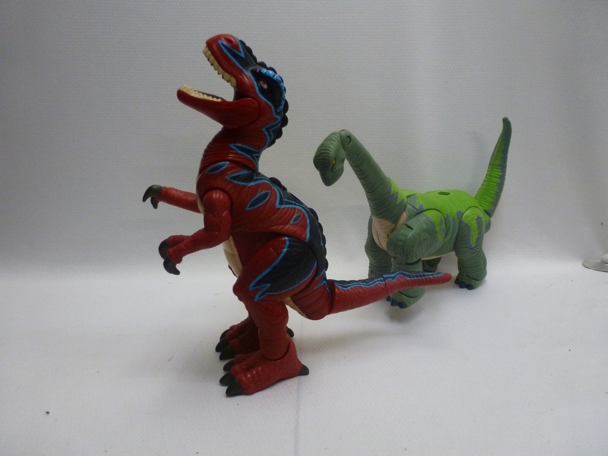 Imaginext Razor T-Rex and Thunder Brontosaurus Dinosaurs 2004