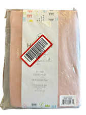 Crib Sheet Honest Baby Organic Cotton Fitted Mattress Sheet Pink NIP 28 In 52 In