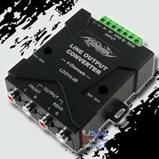 Pro Universal 4 Channel Speaker to RCA Line Output Signal Converter Hi / Low USA