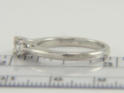 950 Platinum Present Past and Future .38ctw Diamond Engagement Ring Size 6 - Picture 7 of 12