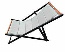 Element Luxuary Padded Deckchair, Real Wood accents , Padded upholstery. 