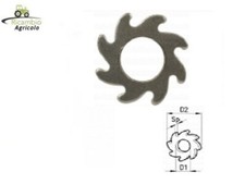 ROSETTA VERRICELLO RICAMBIO IN LAMIERA STAMPATA D.42 SP.5 PEZZI.2