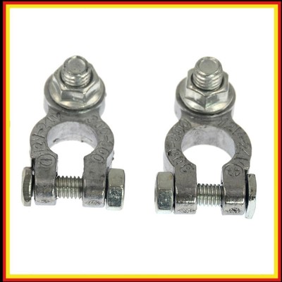 1 Pair Car Battery Terminal Clamp Clip Tin Plated Adjustable Conductive Cap Stud