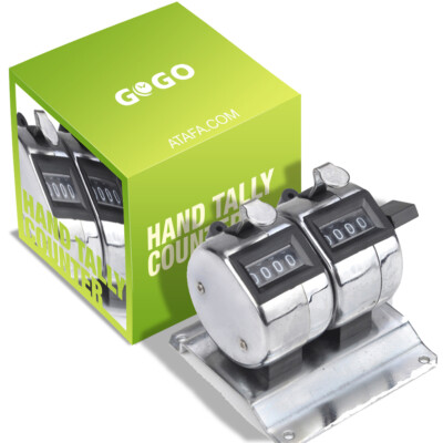 GOGO Multiple cliker Counter, 5-Unit Tally Counter, Desk Mount Stand Lap Counter for Bank Counter, Sport Activities