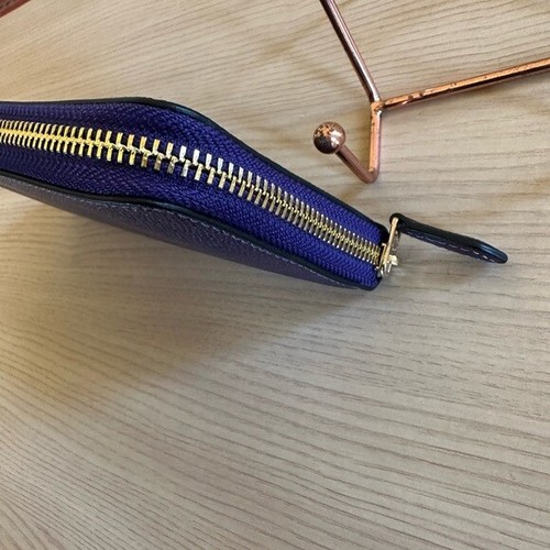 BOLSO DE HOMBRO COACH Púrpura Oscuro CUERO DORADO CADENA CADENA/Billetera Opción NUEVO CON ETIQUETAS - Imagen 39 de 40