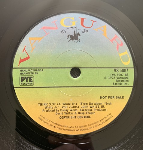 Josh White Jr - Marco Polo - Promo Vanguard Records 7” 1978 EX - Picture 3 of 3