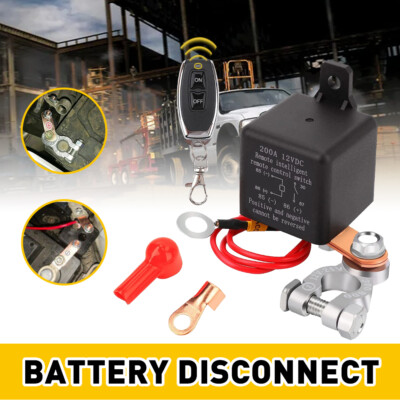 12V Battery Disconnect Isolator Power Cut -Off Switch Master Car Remote Control