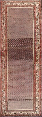 Vintage Paisley Botemir Traditional Wool Runner 3'x10' Rug Hand-knotted Carpet