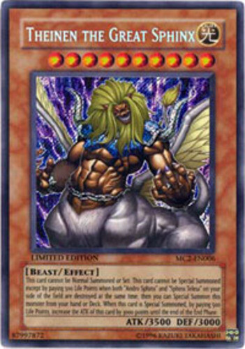 Theinen the Great Sphinx EP1-EN001 Ultra Rare Limited Edition Yugioh Holo  Card