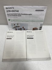 Sony STR-DH740 Multi Channel AV Receiver Operating Instructions **MANUALS ONLY**